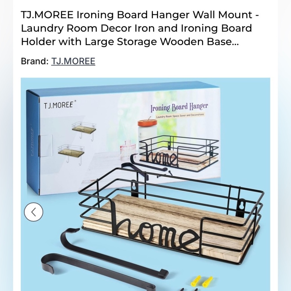 TJ.Moree Ironing Board Hanger Laundry room space Saver